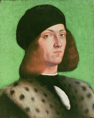 Mann mit schwarzer Kappe von Andrea Previtali
